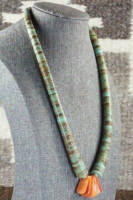Turquoise & Spiny Oyster Necklace - Lupe Lovato