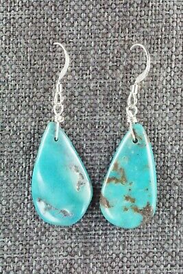 Turquoise & Sterling Silver Earrings - Navajo