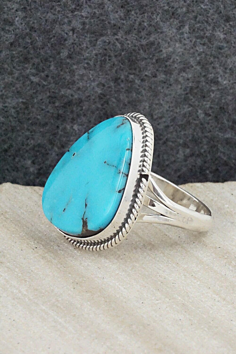 Turquoise & Sterling Silver Ring - Alice Rose Saunders - Size 6.5