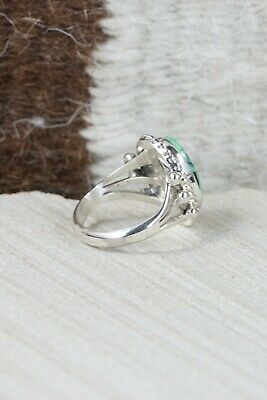 Navajo Turquoise & Sterling Silver Ring - Genevieve Frank - Size 6.25