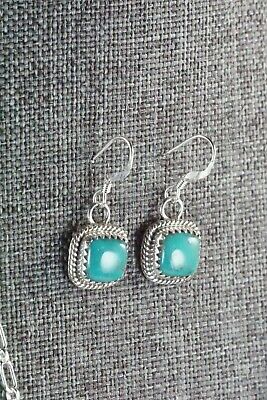 Navajo Turquoise & Sterling Silver Necklace and Earrings Set - Mark Barney