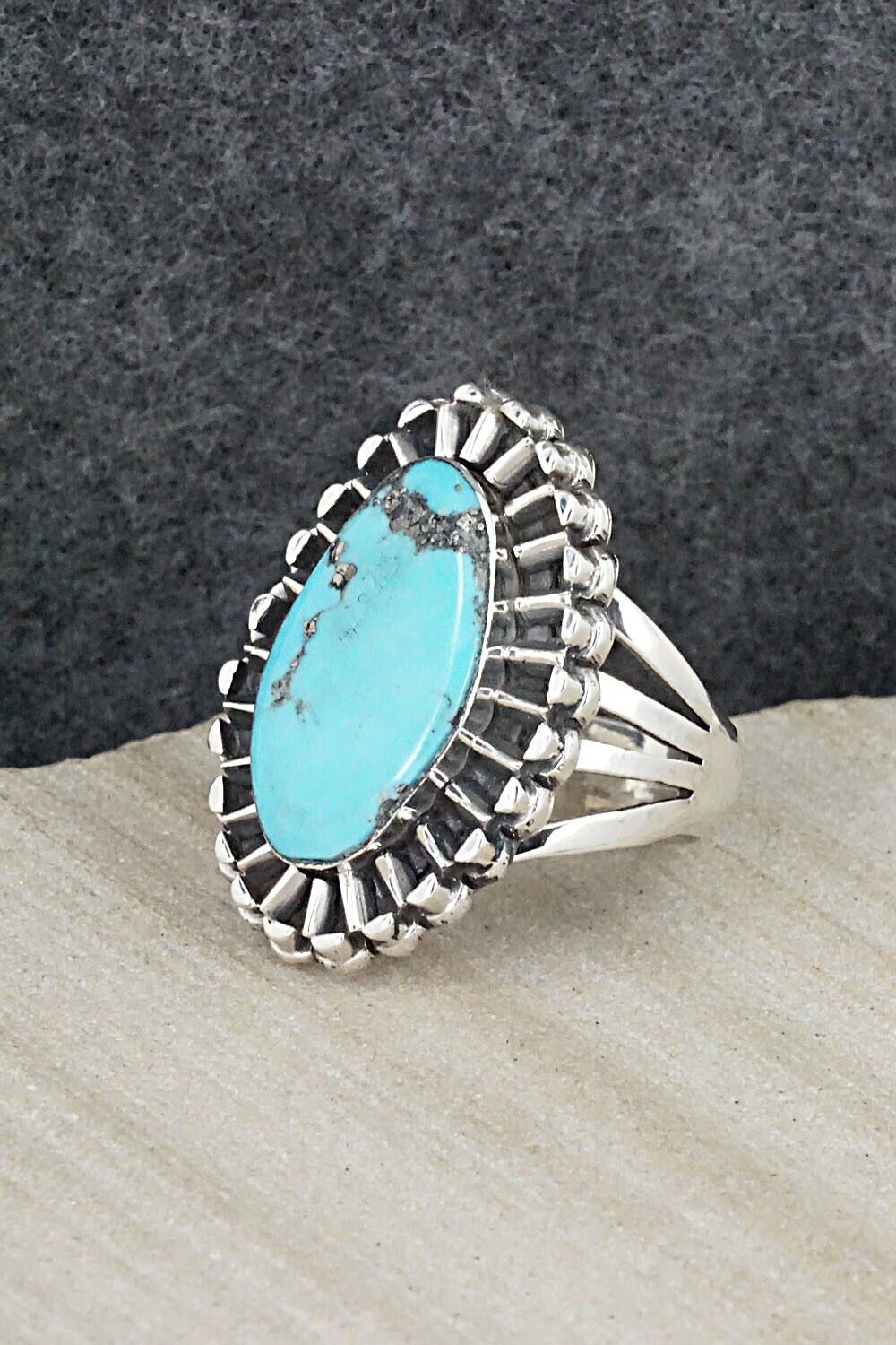 Turquoise & Sterling Silver Ring - Jimson Belin - Size 7.5