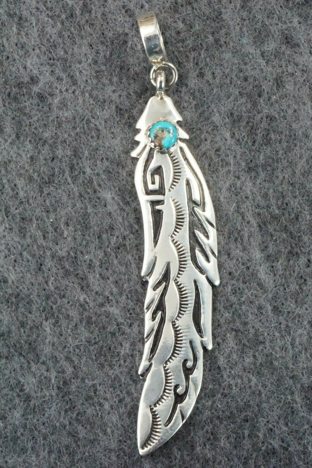 Turquoise & Sterling Silver Pendant - Rosita Singer