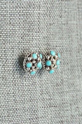 Turquoise & Sterling Silver Earrings - Dickie Charlie