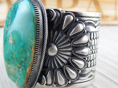 Navajo Turquoise & Sterling Silver Bracelet - Derrick Gordon - High Lonesome Trading