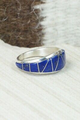 Lapis and Sterling Silver Ring - Susanna Kallestewa - Size 8.75