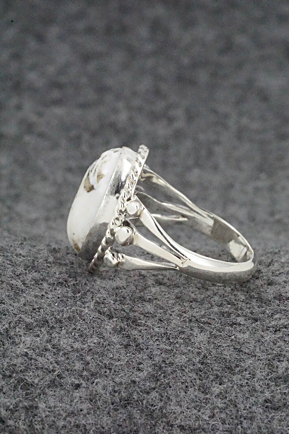 White Buffalo & Sterling Silver Ring - Grace Kenneth - Size 8