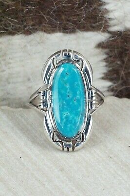 Turquoise and Sterling Silver Ring - Ray Jack - Size 9.5