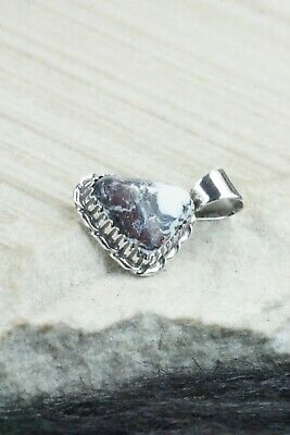 White Buffalo & Sterling Silver Pendant - Alvin Joe
