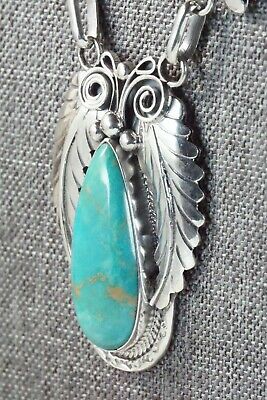 Turquoise and Sterling Silver Necklace - Davey Morgan