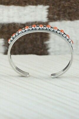 Coral and Sterling Silver Bracelet - Ernest Begay