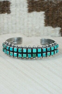 Navajo Turquoise & Sterling Silver Bracelet - R Betsoi