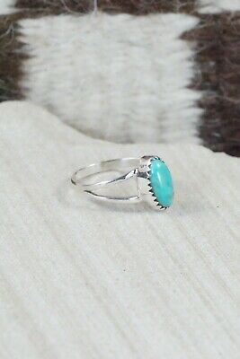Turquoise and Sterling Silver Ring - Robert Martinez - Size 6