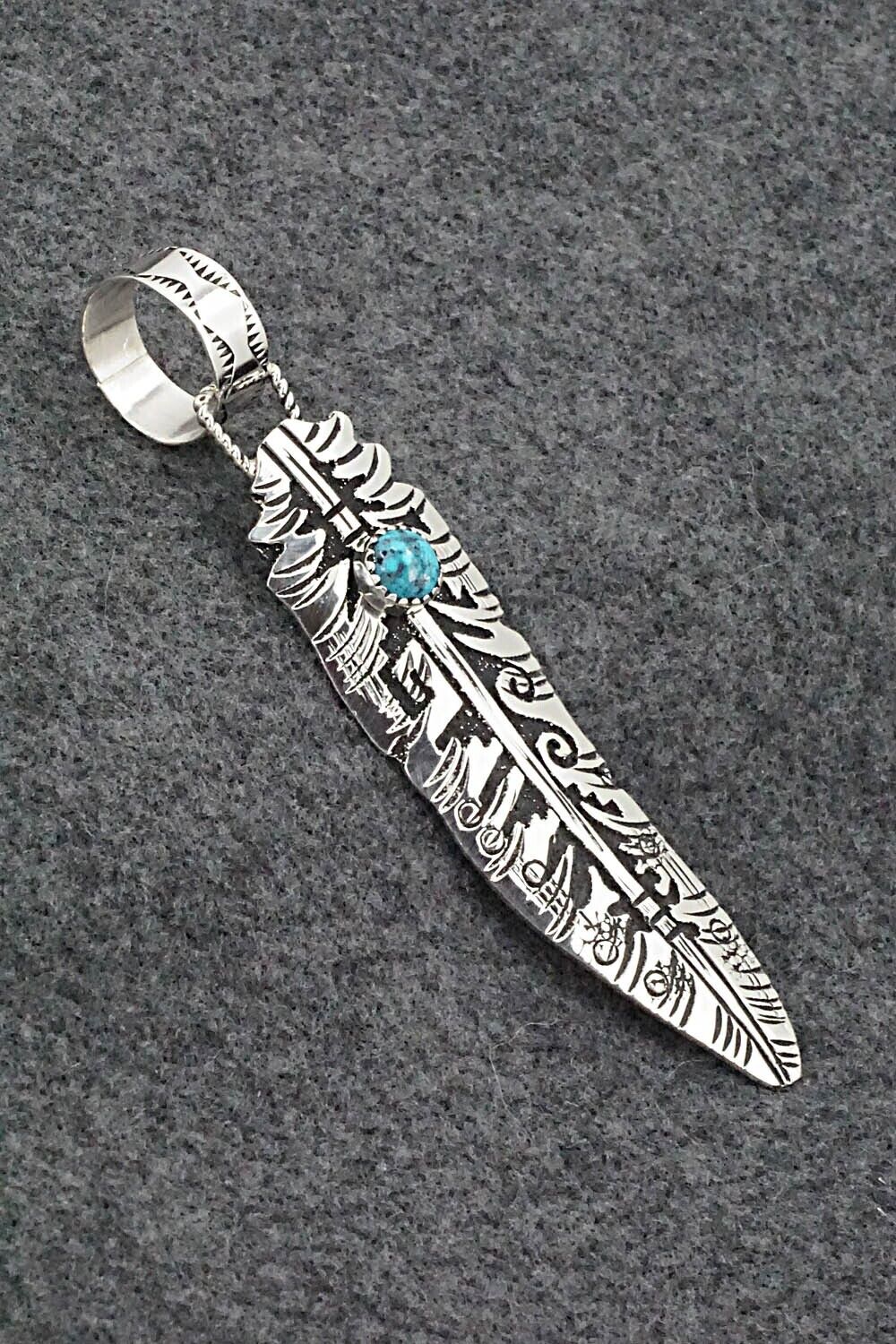 Turquoise & Sterling Silver Pendant - Richard Singer