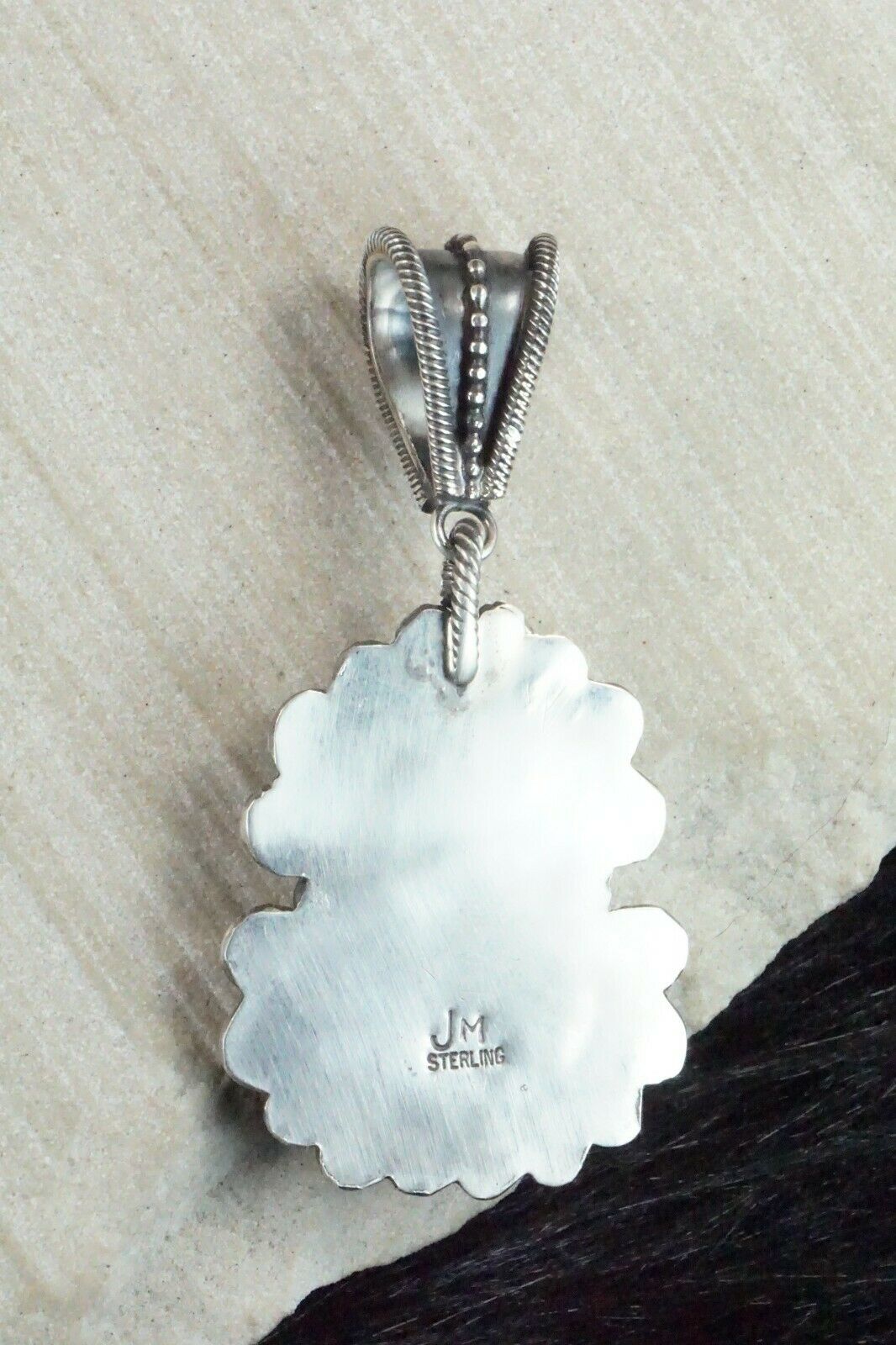 Turquoise & Sterling Silver Pendant - Jess Martinez