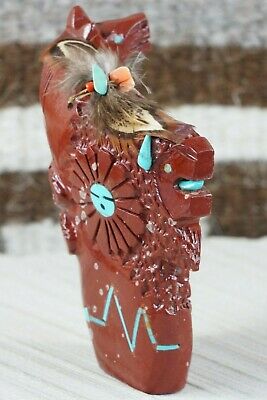 Buffalo, Horse, Chief Navajo Fetish Carving - Ben Livingston - High Lonesome Trading