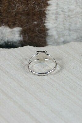 Navajo Turquoise and Sterling Silver Ring - Robert Martinez - Size 10.75