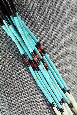 Turquoise, Coral and Shell Necklace - Frank Ortiz