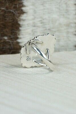 Navajo Turquoise & Sterling Silver Ring - Daniel Benally - Size 8.75
