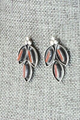 Coral & Sterling Silver Earrings - Fernando Othole