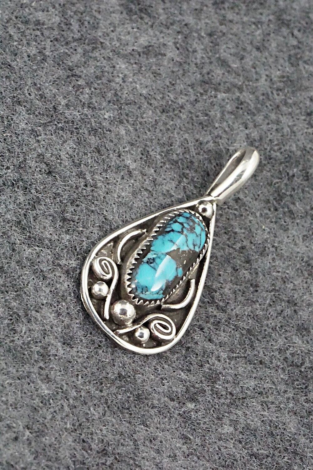 Turquoise & Sterling Silver Pendant - Priscilla Reeder
