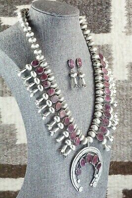 Spiny Oyster & Sterling Silver Squash Blossom Set - Selina Warner - High Lonesome Trading