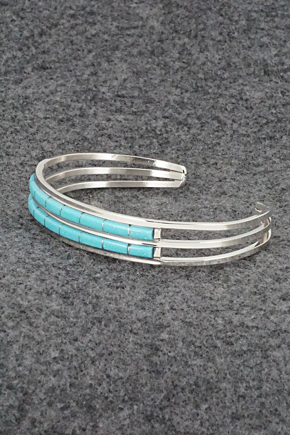 Turquoise & Sterling Silver Inlay Bracelet - Anson Wallace