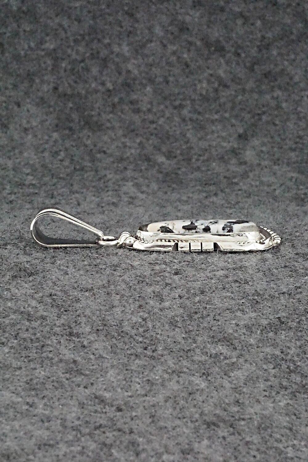 White Buffalo & Sterling Silver Pendant - Samuel Yellowhair