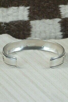Navajo Sterling Silver Storyteller Bracelet - Richard Singer