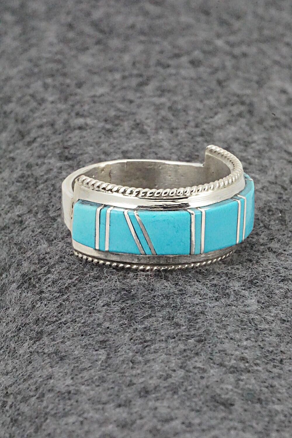 Turquoise & Sterling Silver Ring - Deirdre Luna Panteah - Size 11