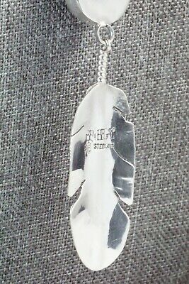 Onyx & Sterling Silver Feather & Chain Necklace - Ben Begay