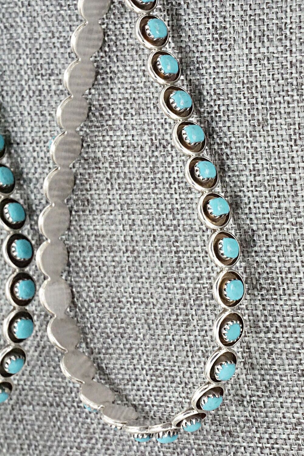 Turquoise & Sterling Silver Earrings - Florenda Lonasee