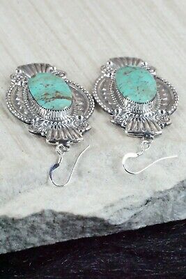 Turquoise & Sterling Silver Earrings - Irvin Tsosie