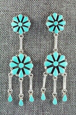 Turquoise & Sterling Silver Earrings - Arlo Kanteen