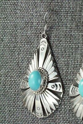 Turquoise and Sterling Silver Earrings - Henry Attakai