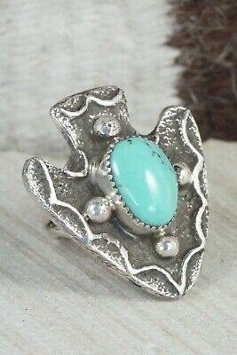 Turquoise & Sterling Silver Ring - Delbert Arviso - 8.25