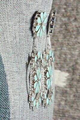 Turquoise & Sterling Silver Earrings - Bryant Othole