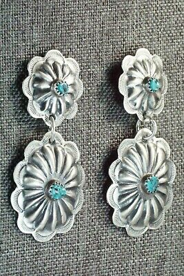 Turquoise & Sterling Silver Earrings - Joan Begay