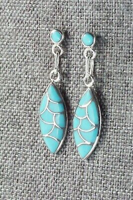 Turquoise & Sterling Silver Earrings - Danny Seoutewa