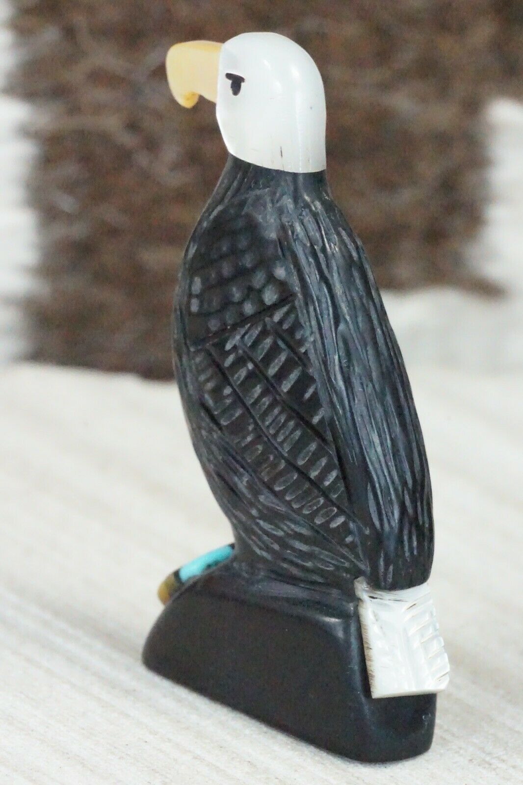 Eagle Zuni Fetish Carving - Darrin Boone - High Lonesome Trading