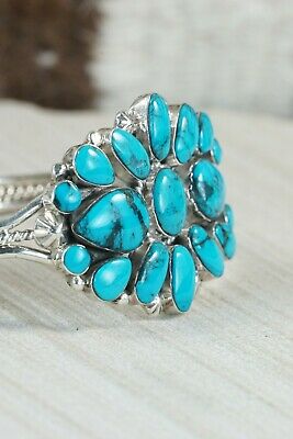 Navajo Turquoise & Sterling Silver Bracelet - Raymond Yazzie