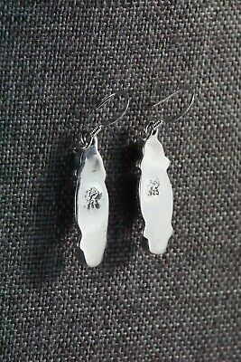 Navajo Lapis & Sterling Silver Earrings - Harris Largo
