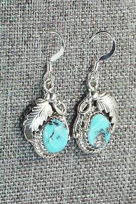 Turquoise & Sterling Silver Earrings - Roberta Begay