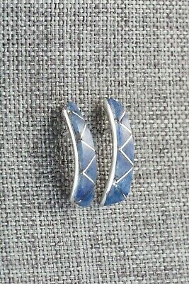 Lapis & Sterling Silver Earrings - Eldrick Seoutewa