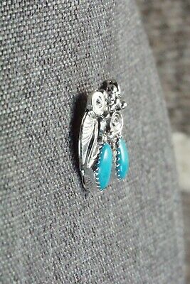 Turquoise & Sterling Silver Earrings - Etta Larry