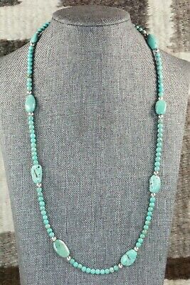 Turquoise & Sterling Silver Necklace - Navajo