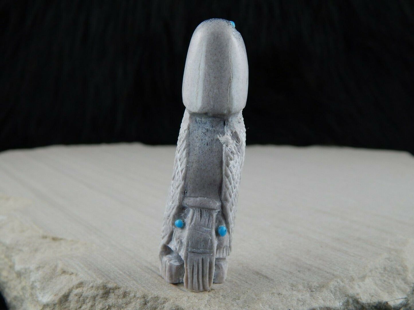 Eagle Dancer Zuni Fetish Carving - Marlon Lowsayatee - High Lonesome Trading