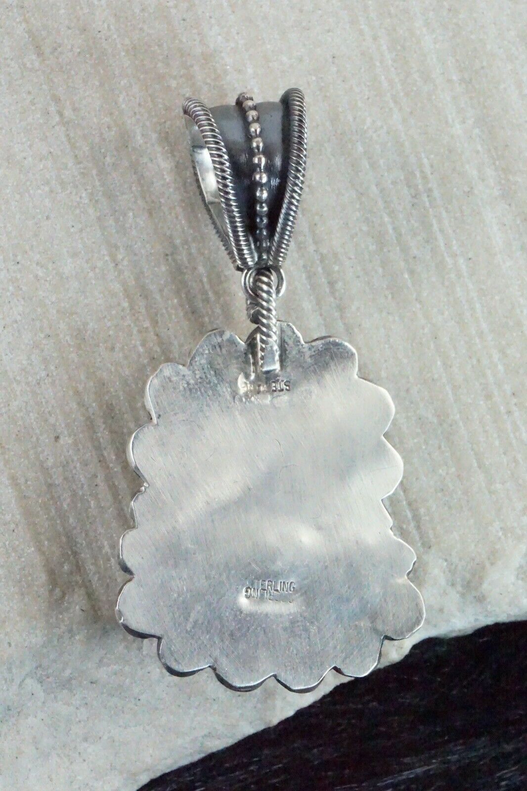 Turquoise & Sterling Silver Pendant - Jess Martinez