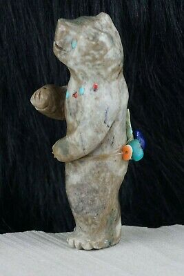 Bear Zuni Fetish Carving - Narren Bowannie - High Lonesome Trading