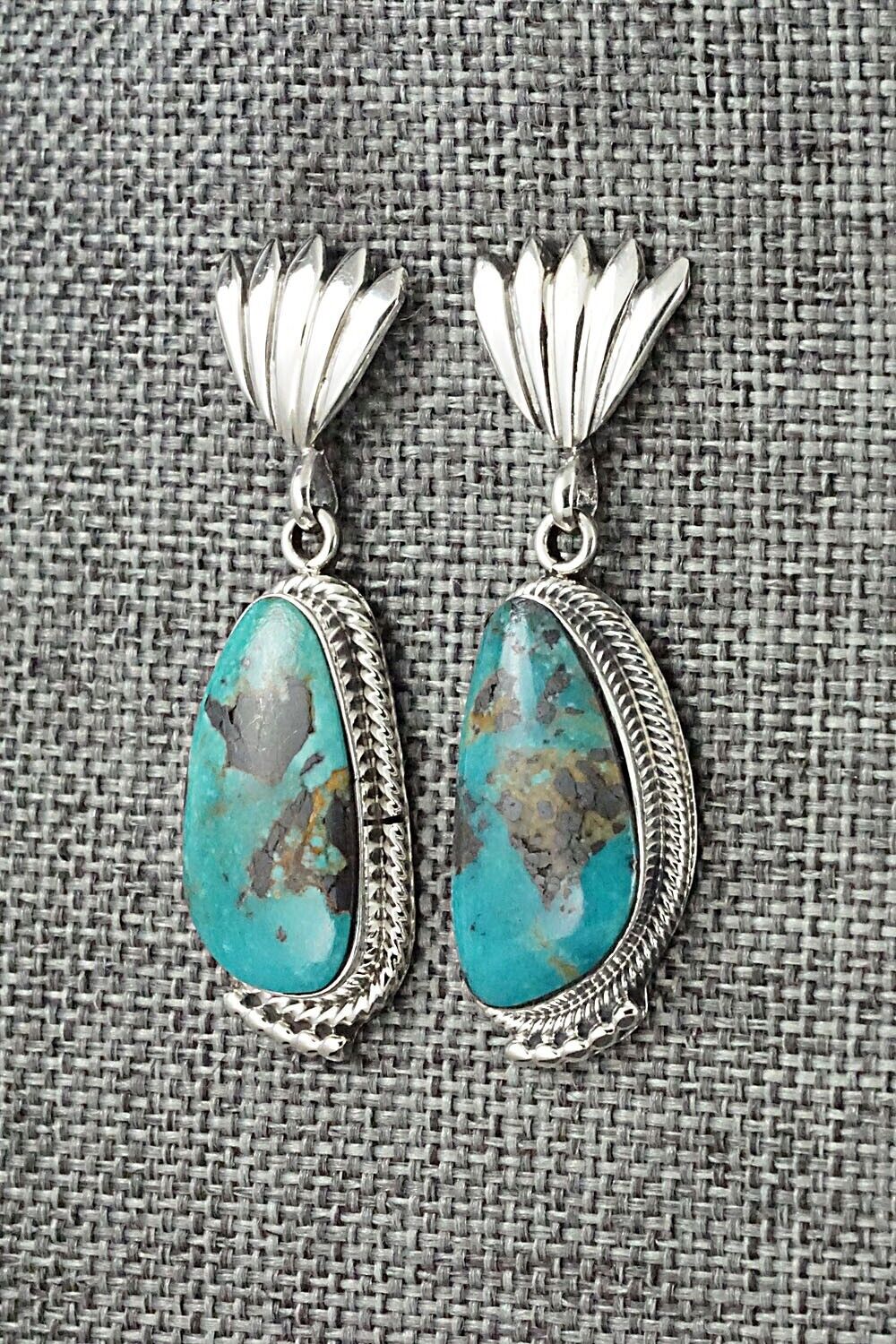 Turquoise and Sterling Silver Earrings - Sharon McCarthy